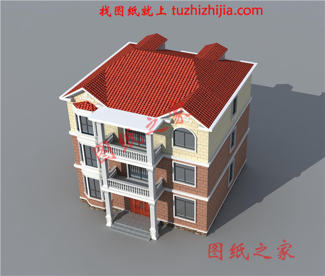 簡單實用新農村三層住宅房屋設計圖,時尚大氣,低調