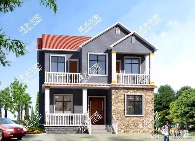 20萬自建鄉村田園二層小別墅，附方案圖和完工實景圖