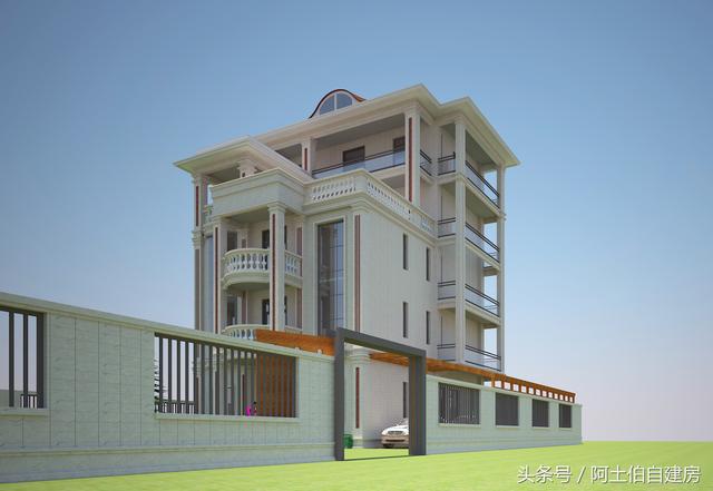 農村五層自建樓房設計方案圖，外觀很精致