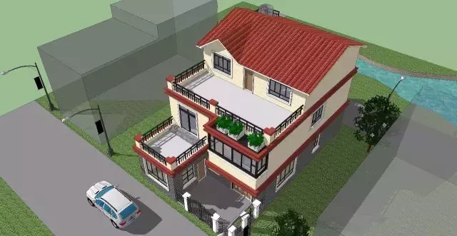 老家的房子都建一個模樣, 30萬帶樓頂花園別墅讓鄰居羨慕！