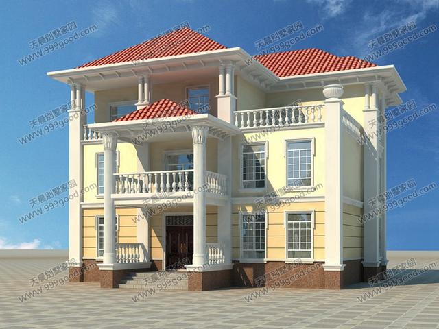 農(nóng)村5套三層別墅設(shè)計圖對比，簡歐造型，套套都是獨一無二！