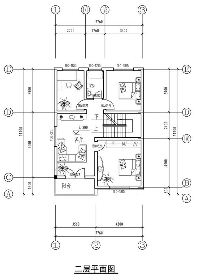 7.8米寬農村別墅戶型兩套，堂屋和客廳怎么選？