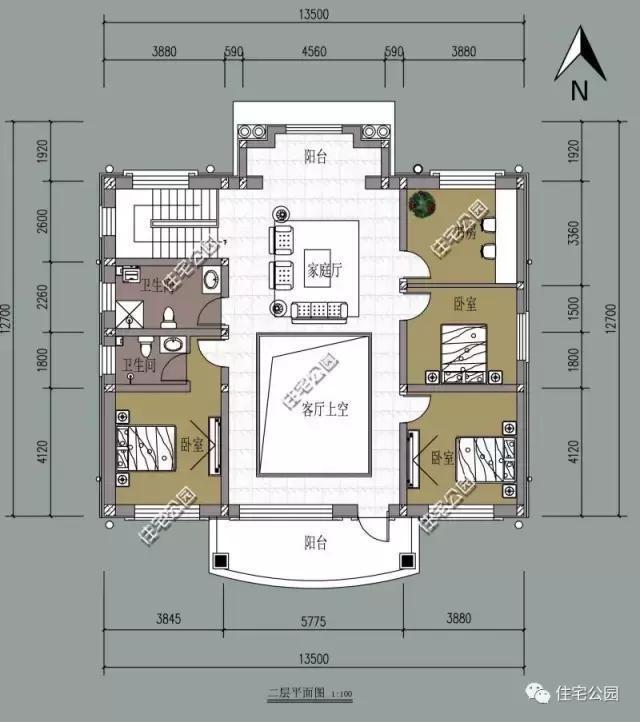 2套別墅戶型，面寬13米不同風格，你更喜歡哪個？