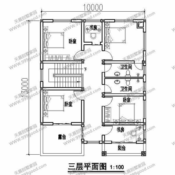 經典設計13X10米鄉(xiāng)村別墅，帶車庫的設計圖你可接受？