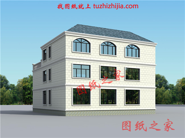 農村兩層半樓房設計圖,平面功能分區明確,布置合理