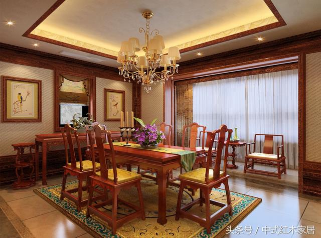 中式紅木家裝獨棟別墅古典風格設計成裝修界象征