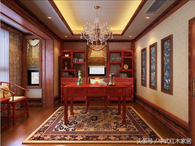 中式紅木家裝獨棟別墅古典風格設計成裝修界象征