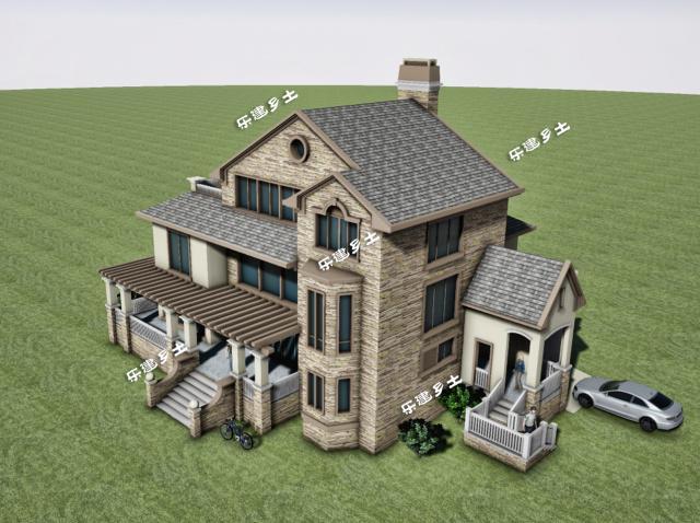 19x13米三層經典美式獨棟別墅全套圖紙，不要再纏著歐式不放啦！