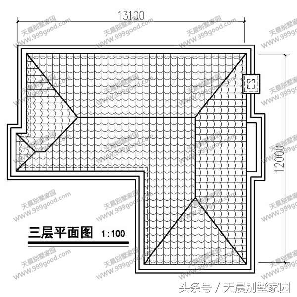 13.1X12.9米別墅設計圖，清雅歐式，經典接地氣！