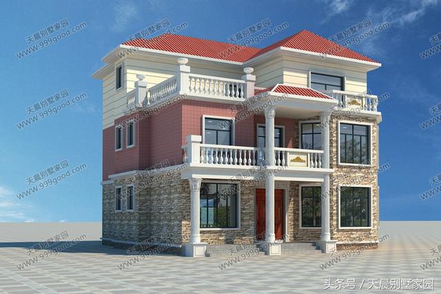 13.1X12.9米別墅設計圖，清雅歐式，經典接地氣！