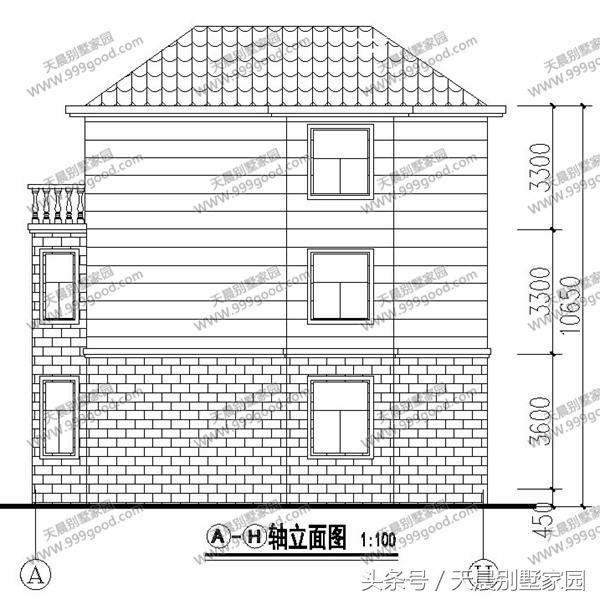 13.1X12.9米別墅設計圖，清雅歐式，經典接地氣！