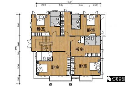 12X13米小別墅，時尚外觀，可實現四世同堂