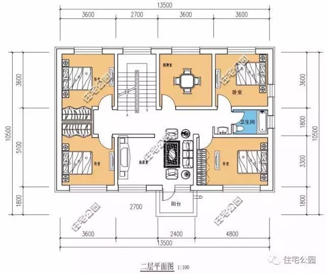 13.5X10米田園別墅，時尚實用，造價24萬！
