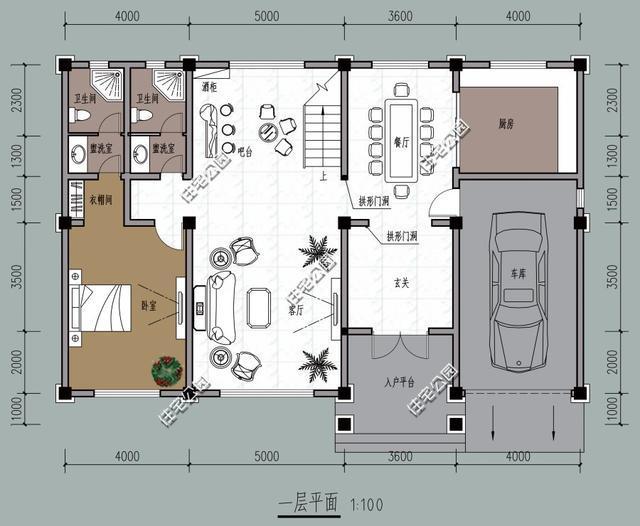 新農村別墅，如果價格一樣，歐式現代三合院咋選？含平面圖