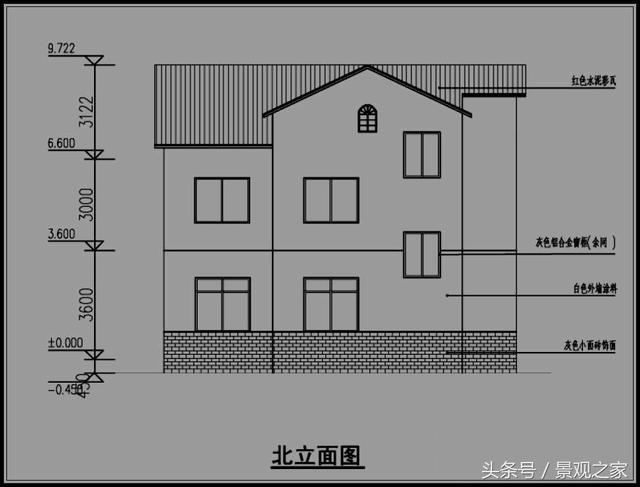 二層帶閣樓新農村別墅設計圖紙（帶效果圖）