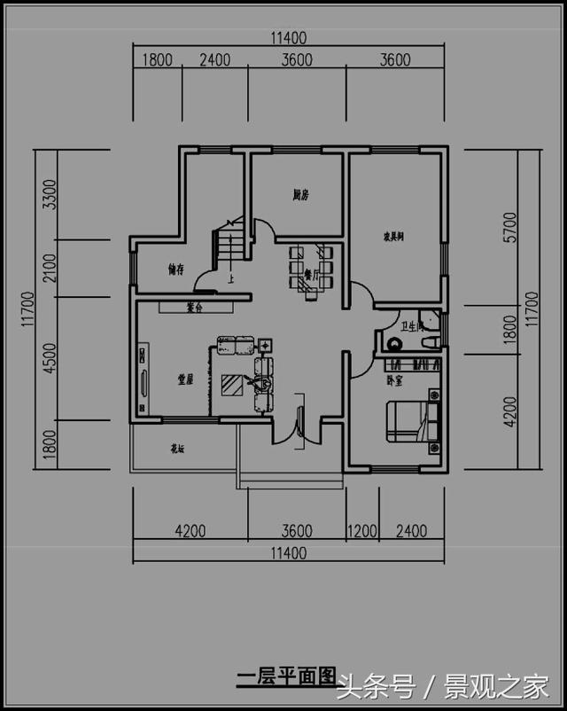 二層帶閣樓新農村別墅設計圖紙（帶效果圖）