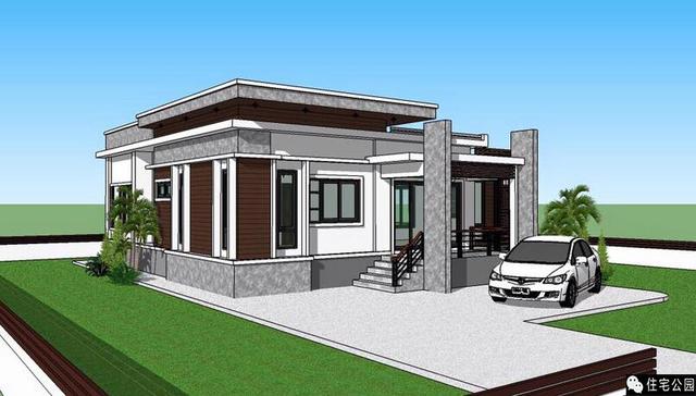 一層現代小平房，簡單舒適又安詳！含3D展示