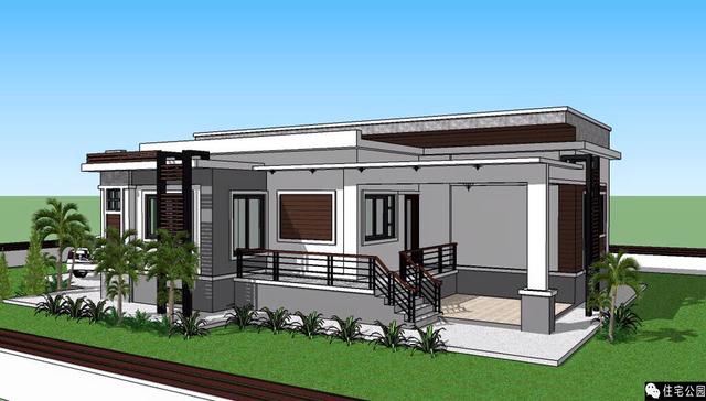 一層現代小平房，簡單舒適又安詳！含3D展示