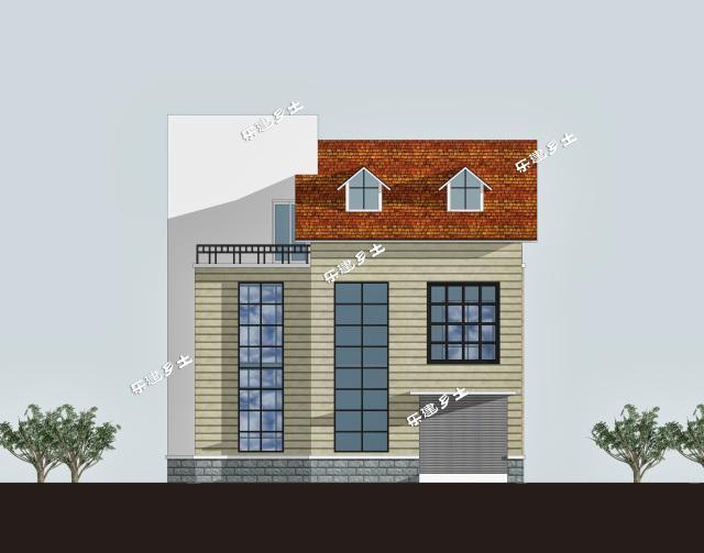 10x12米兩層半英倫別墅全套圖紙，占地面積小，實用又大方！