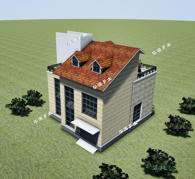 10x12米兩層半英倫別墅全套圖紙，占地面積小，實用又大方！