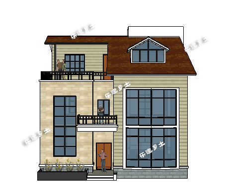 10x12米兩層半英倫別墅全套圖紙，占地面積小，實用又大方！