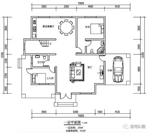 15X12米經典農村別墅，占地100平有車庫露臺，適合農村人