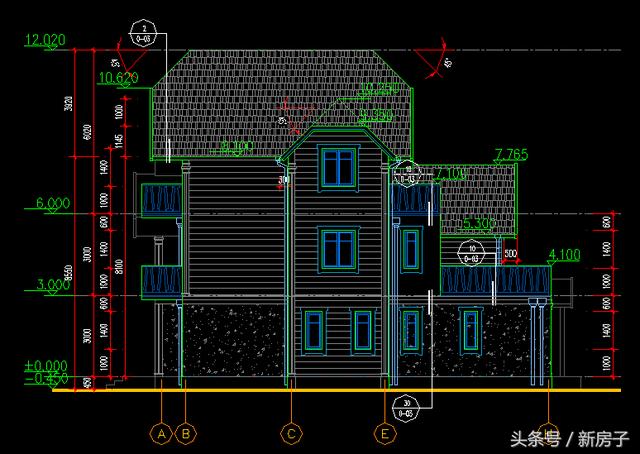 12.74x14.49三層個性年輕小別墅