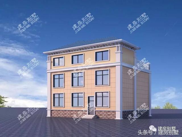 2棟面寬12米三層農村房屋方案圖，第一棟受追捧