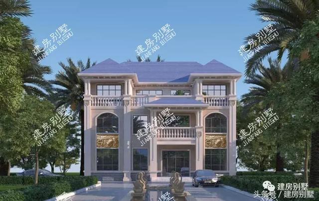 16×12米三層豪宅樓房設(shè)計(jì)圖，隔著屏幕都能感受到豪門氣息