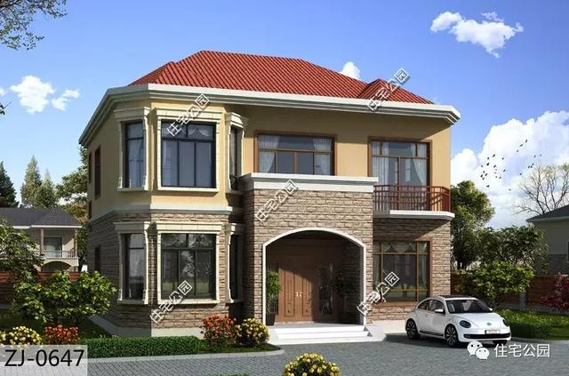 5套占地100平的時尚二層小洋樓圖，2026年新款