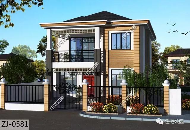 5套占地100平的時尚二層小洋樓圖，2026年新款