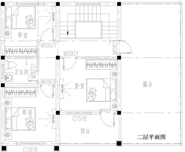 造價低的二層簡單房子方案圖，20萬建主體沒問題