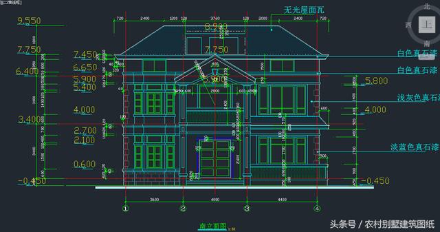 12米X10.8米三層旋轉(zhuǎn)樓梯房屋設(shè)計(jì)圖，拿到即可施工