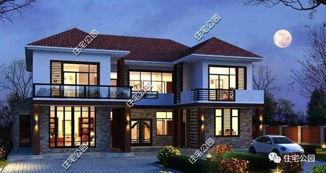 5套農村三合院戶型圖，一層、二層、三層都有