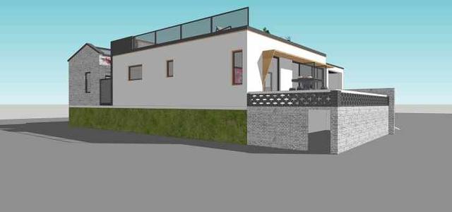 現(xiàn)代新中式二層三合院設計方案圖，低調(diào)，有品位