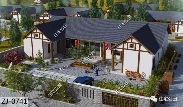 23X16米養老三合院戶型圖，退休后養養花，喂喂雞就靠它了