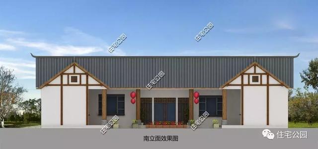 23X16米養老三合院戶型圖，退休后養養花，喂喂雞就靠它了