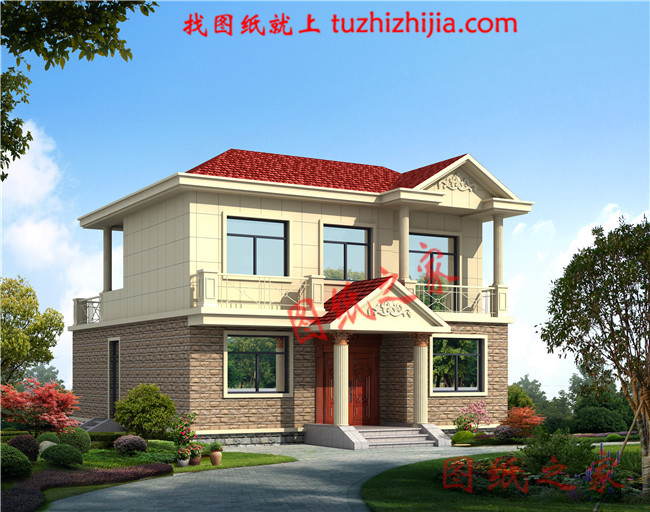 100平米左右簡單實用的二層樓房設計圖，施工簡單造價低