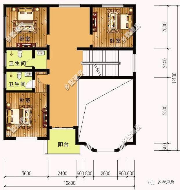 10X12米農村二層經典樓房設計方案，全國各地搶著建