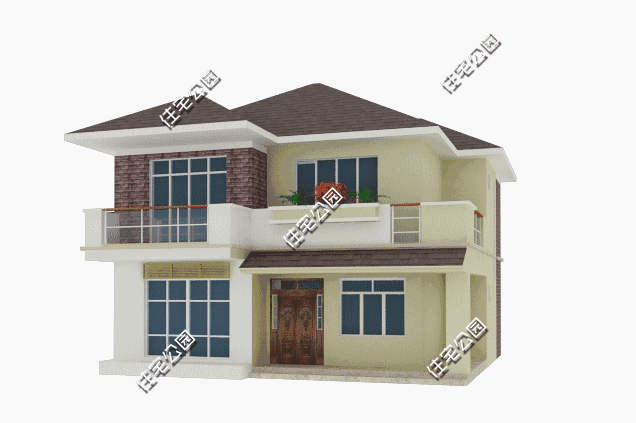 11X12米農村2層時尚小別墅設計方案圖，年輕人喜歡