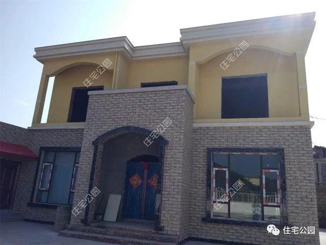 幾套農村自建別墅外觀實景圖，附戶型圖和施工過程