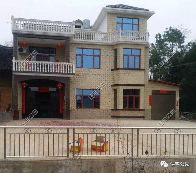 幾套農村自建別墅外觀實景圖，附戶型圖和施工過程