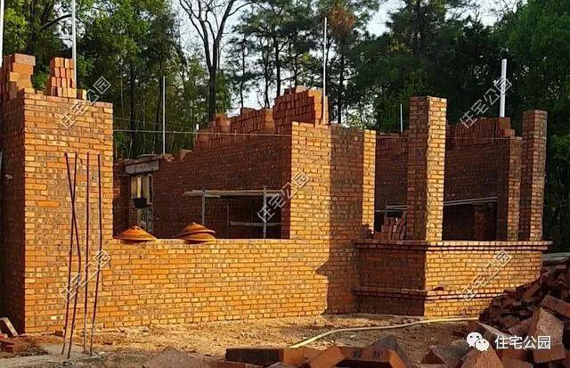 幾套農村自建別墅外觀實景圖，附戶型圖和施工過程