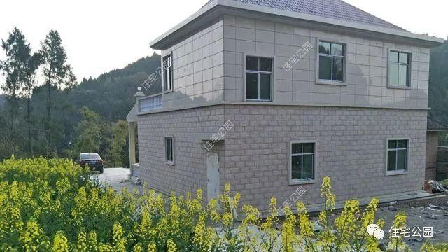 幾套農村自建別墅外觀實景圖，附戶型圖和施工過程