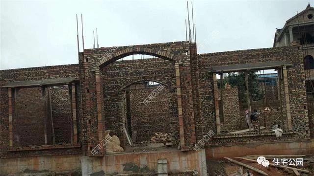 幾套農村自建別墅外觀實景圖，附戶型圖和施工過程