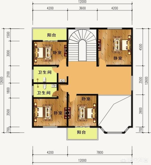 農(nóng)村12米×12米自建三層別墅的設(shè)計(jì)圖，有比較好的推薦嗎？
