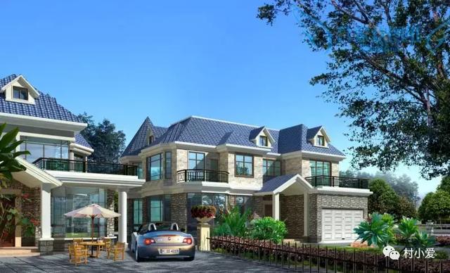 17x16m帶閣樓的歐式雙層別墅方案，浪漫清雅