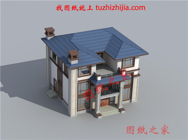 新中式三層樓房設計圖,外觀精致布局也是相當的樸實