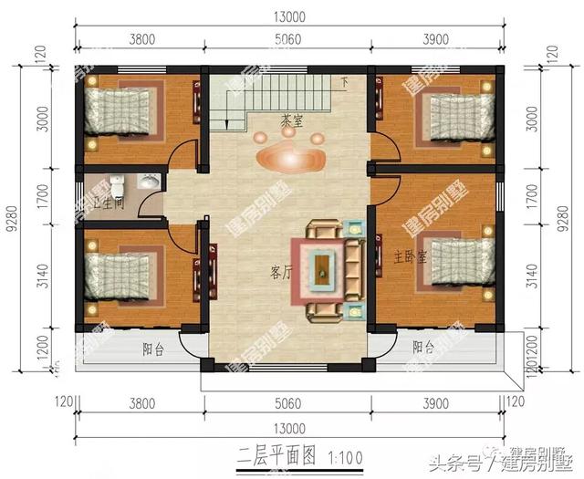 2款文化石外墻的兩層自建樓房，看下你喜歡哪個(gè)戶型？