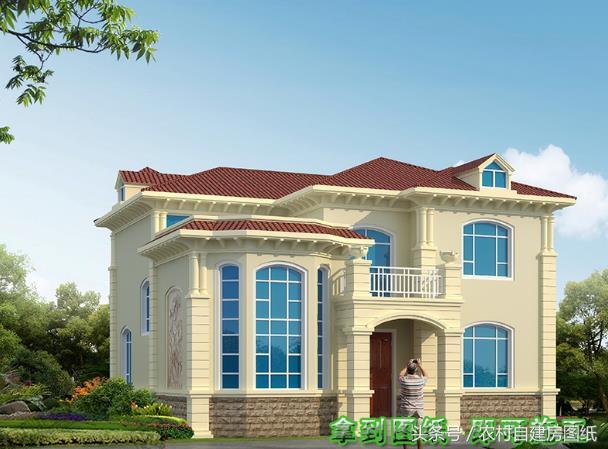 幾款復式二層樓房戶型方案圖，客廳中空的才顯高檔